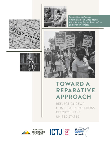 Image of the cover of the report "Toward a Reparative Approach: Reflections for Municipal Reparations Efforts in the United States"