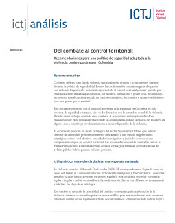 Image of first page of the briefing paper "From Combat to Territorial Control"