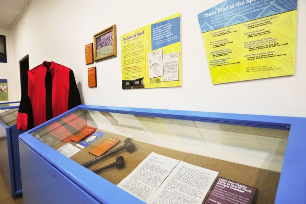 A glass case at a museum.
