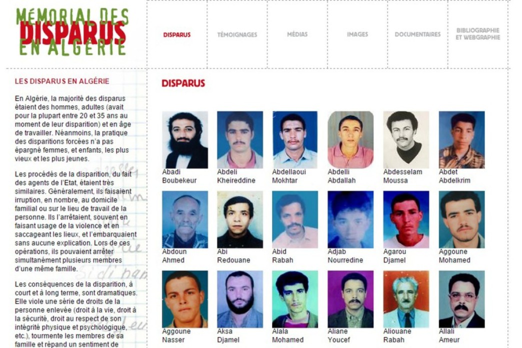 A grid of faces on a website.