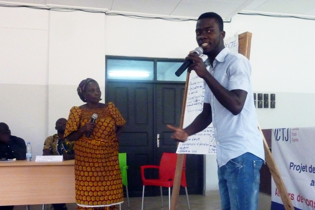A man presenting.