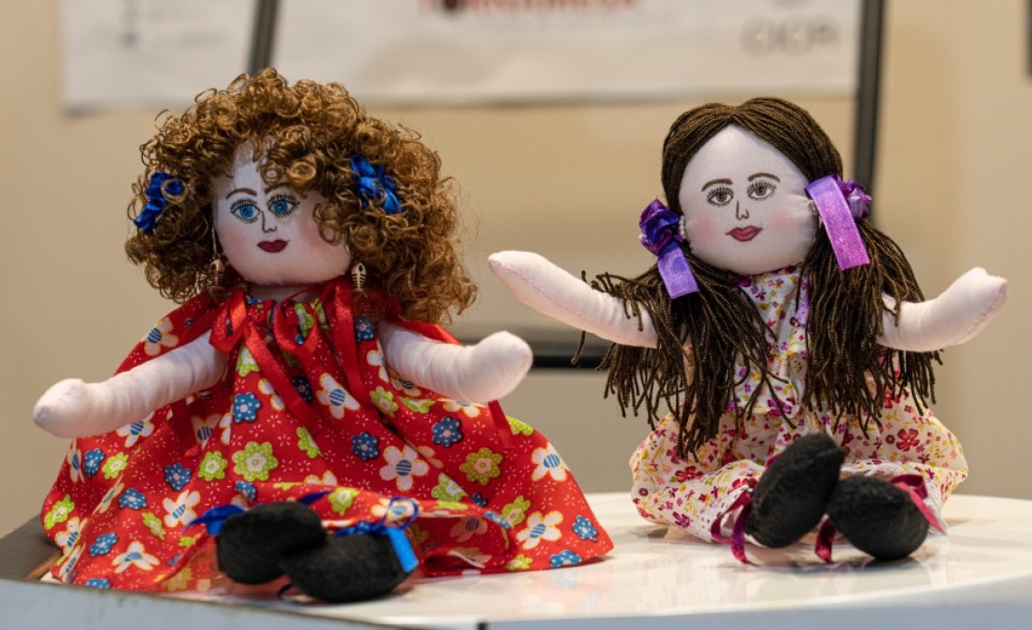Two dolls.