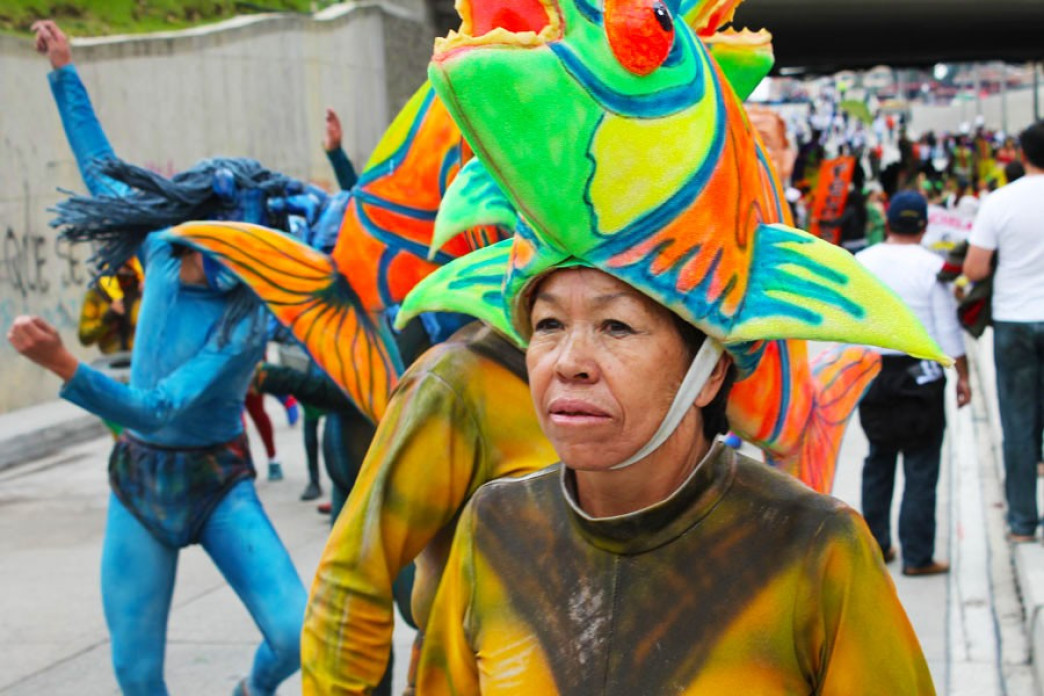 Art at a march.